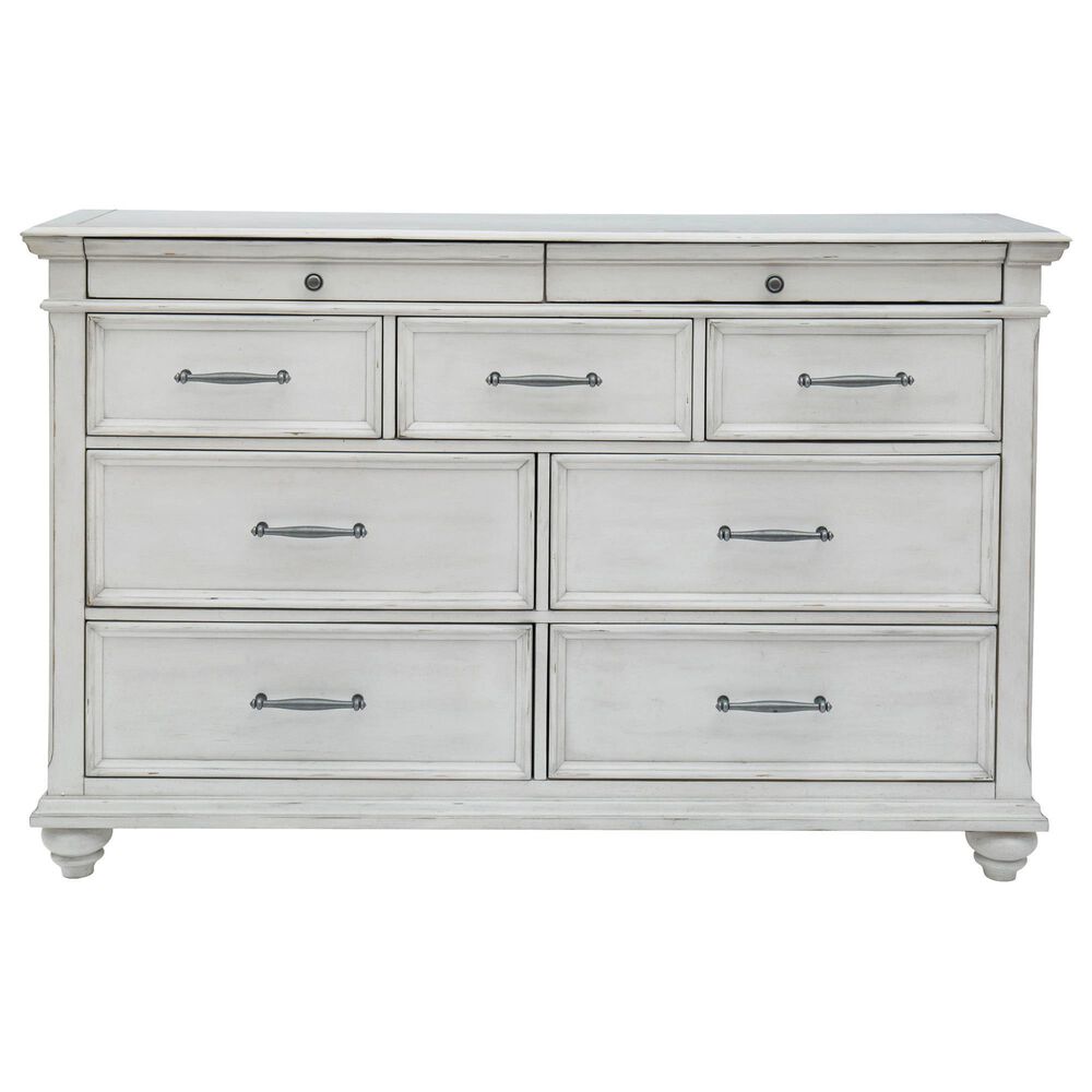 Ashley Kanwyn 4-Piece King Storage Bedroom Set in Whitewash, , large