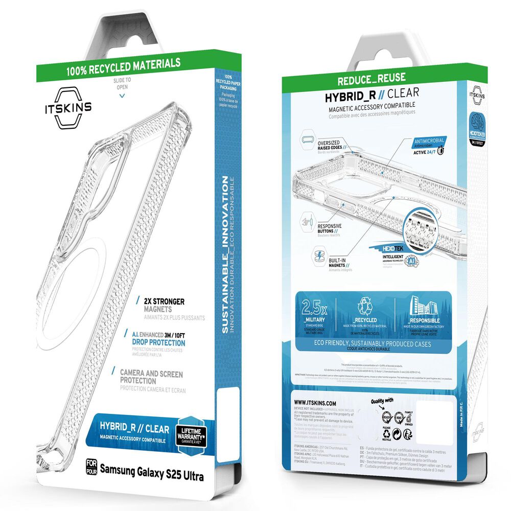 ITSkins Hybrid R Clear Magsafe Case for Samsung Galaxy S25 Ultra in Transparent, , large