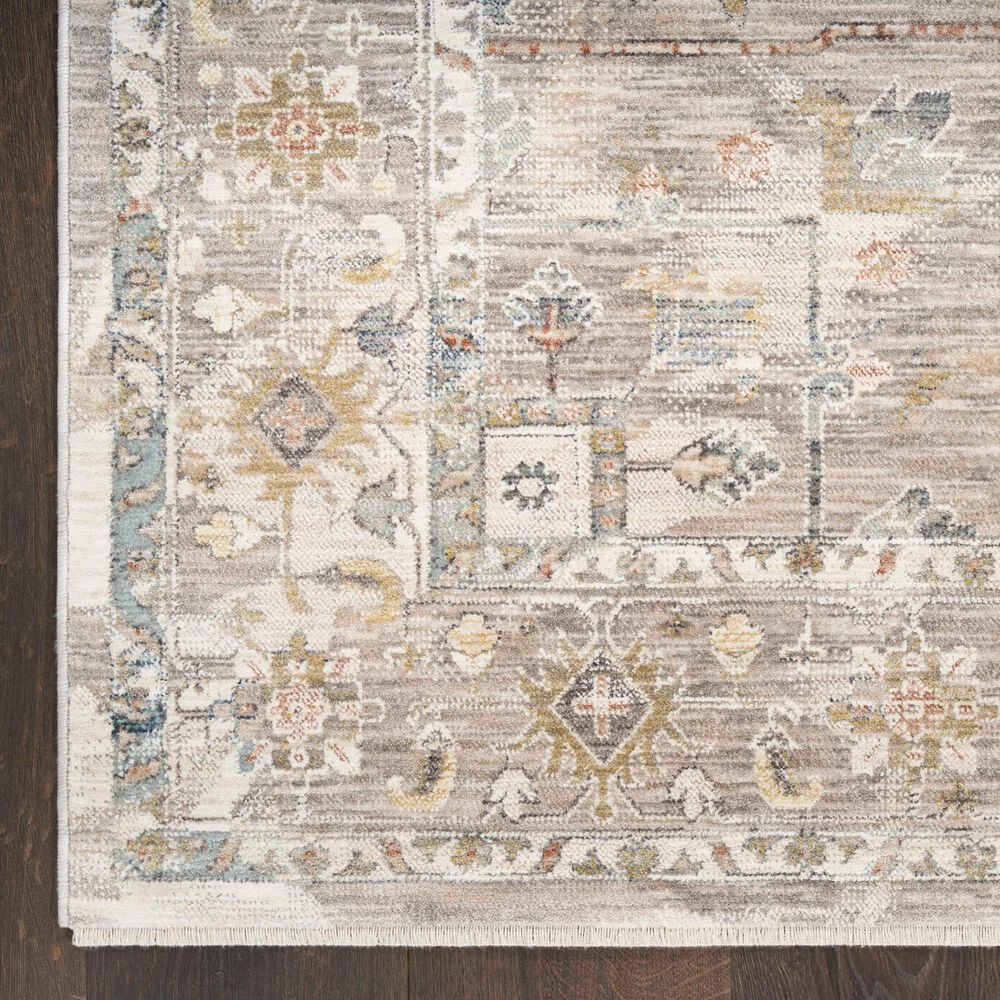 Nourison Antique Fusion ANF02 Ivory and Multicolor 5'3" x 7'10" Area Rug, , large
