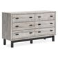 Ashley Vessalli 6-Drawer Dresser in Light Gray and Matte Black, , large
