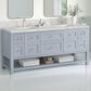 James Martin Vanities Breckenridge 72" Double Bathroom Vanity in Serenity Blue with 3 cm Eternal Jasmine Pearl Silestone Top, Rectangular Sinks and FreePower Wireless Charger, , large