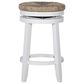 Linon Home Decor Morgan Swivel Counter Stool in White, , large