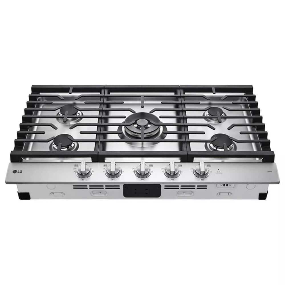 LG 2-Piece Kitchen Package with 4.7 Cu. Ft. Wall Oven and 36&quot; Gas Cooktop in Print Proof Stainless Steel, , large
