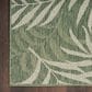 Nourison Garden Oasis GOA01 Green and Ivory 3" x 5" Indoor/Outdoor Area Rug, , large