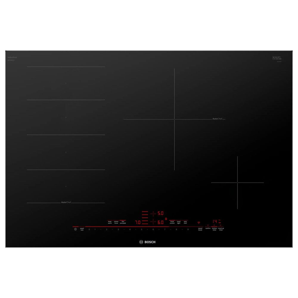Bosch Benchmark 2-Piece Kitchen Package with Stainless Steel 30&quot; Combination Wall Oven and Black 30&quot; Smart Induction Cooktop, , large