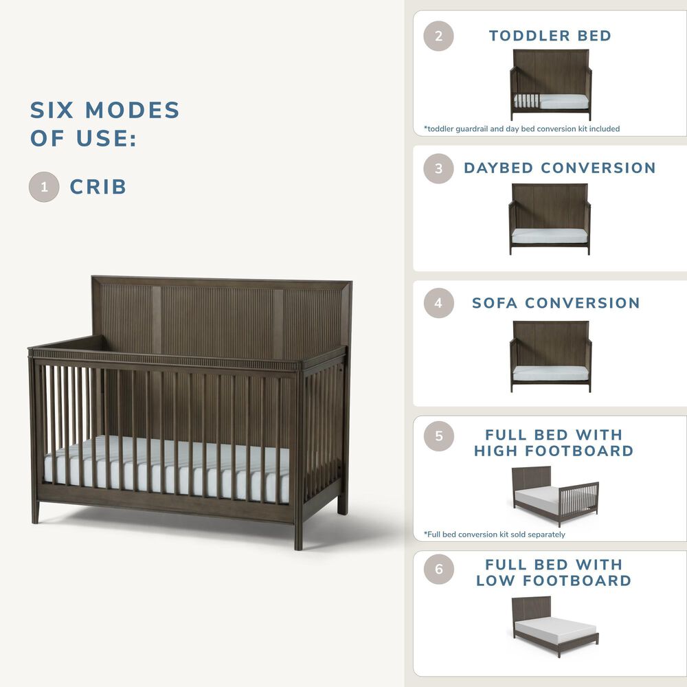 Maxi Cosi Reid 6-in-1 Convertible Crib, , large