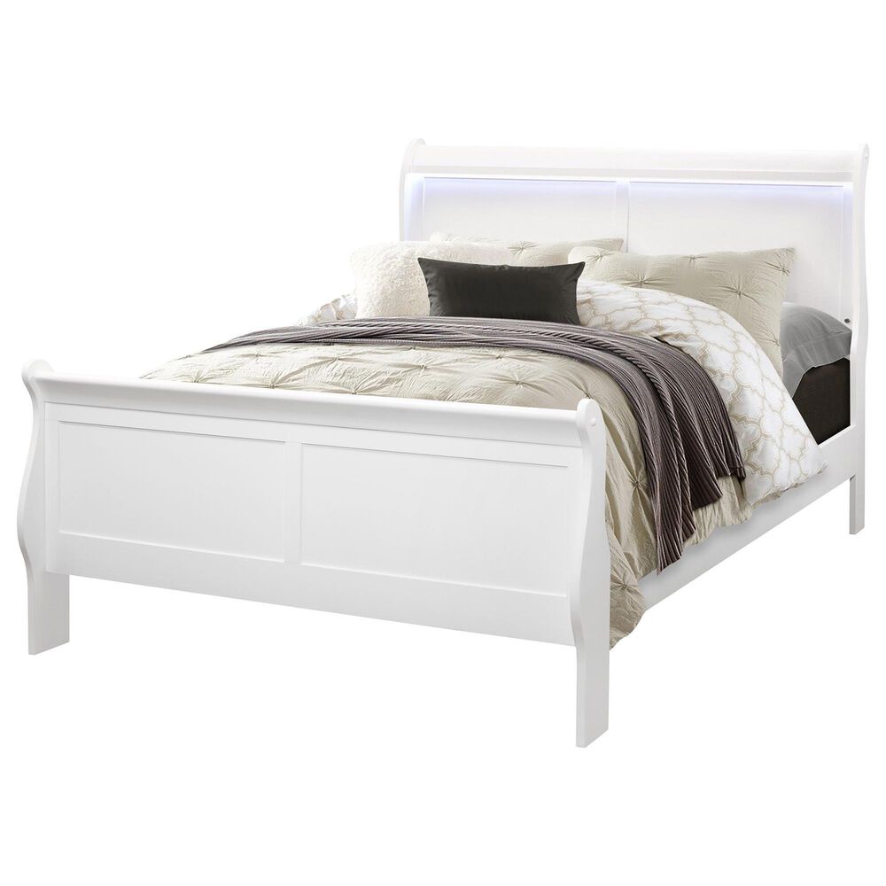 Global Furniture USA Charlie Full Bed in White, , large