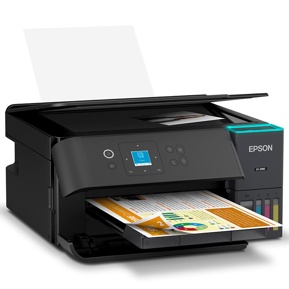 Epson EcoTank ET-2980 Wireless All-in-One Color Supertank Printer in Black, , large
