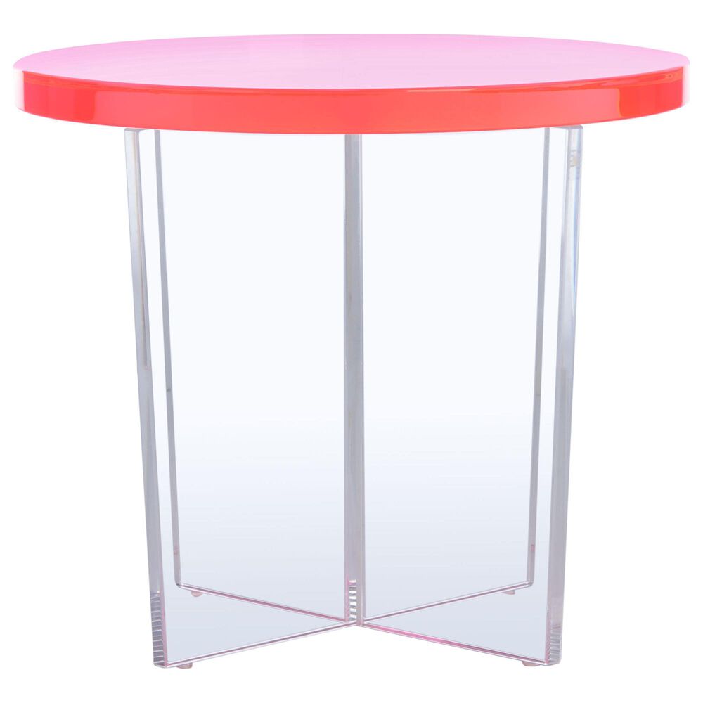 Safavieh Edwards Accent Table in Neon Pink, , large