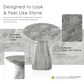 Furniture of America Karvyn 18" Marble Side Table in Gray, , large
