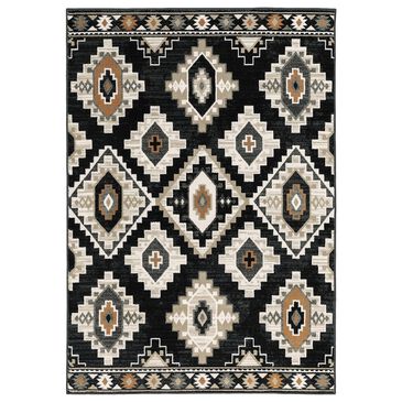 Oriental Weavers Georgia Southwest 605F0 6"7" x 9"2" Charcoal and Ivory Area Rug, , large