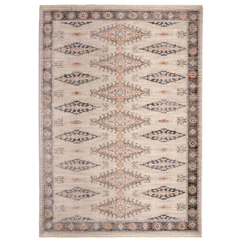 Feizy Rugs Kyra 3847F 3'6" x 5'6" Beige and Gray Area Rug, , large