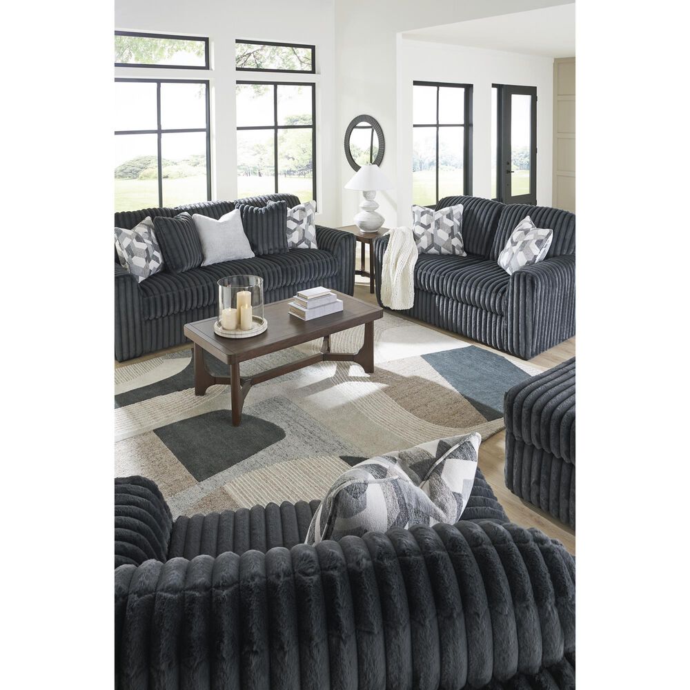 Ashley Midnight-Madness Oversized Chair in Gunmetal, , large