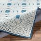 Surya Louvre Dark Blue, Cream and Pale Blue 9" x 12" Area Rug, , large