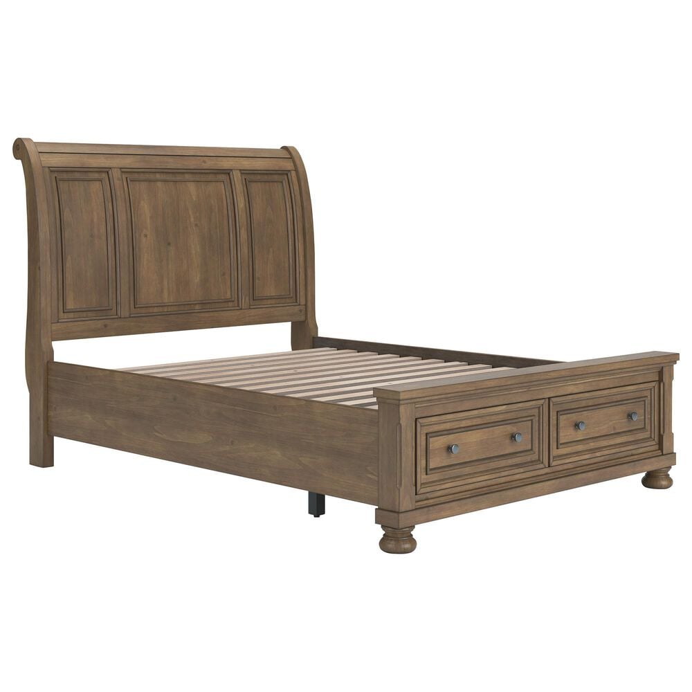 Ashley Feddinger 4-Piece Queen Storage Bedroom Set in Chestnut Brown, , large