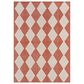 Nourison Positano Geometric Terracotta 4" x 6" Indoor/Outdoor Area Rug, , large