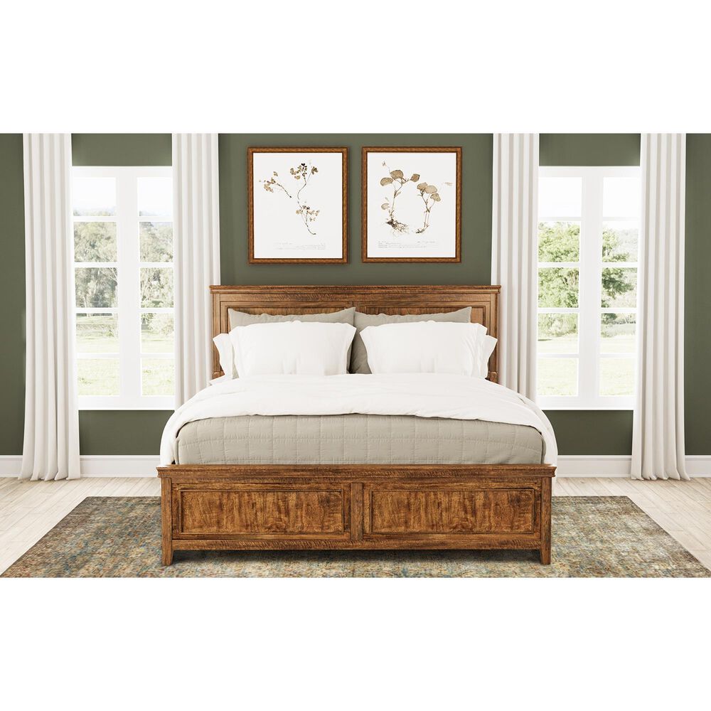 A-America Bandalier King Bed with Two Nightstands in Warm Russet, , large