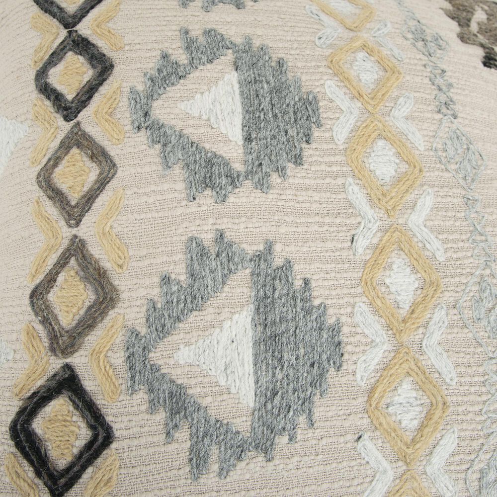 Rizzy Home Geometric 20&quot; Down Filled Pillow in Natural, , large