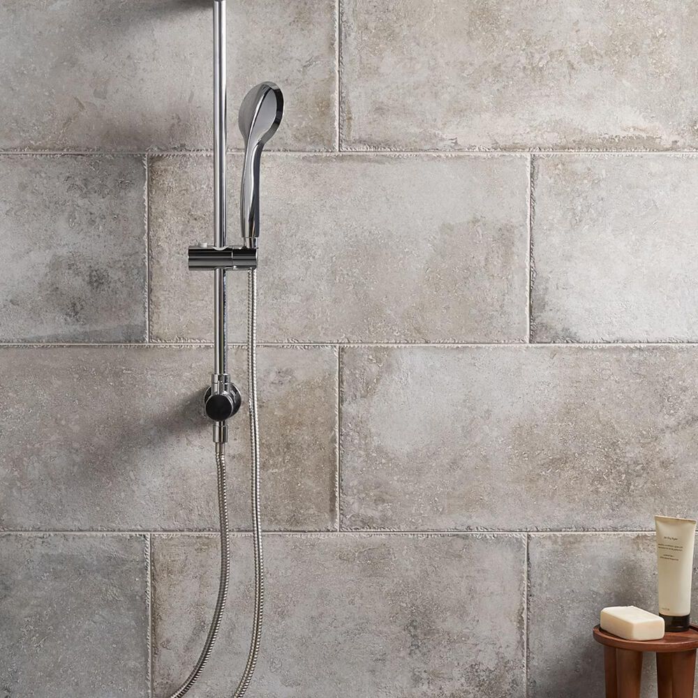 Soho Studio Caruso Efeso Gray 12" x 24" Travertine Look Matte Porcelain Tile, , large