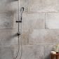 Soho Studio Caruso Efeso Gray 12" x 24" Travertine Look Matte Porcelain Tile, , large