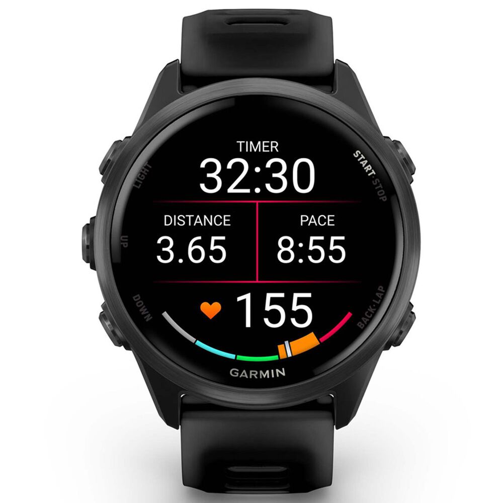 Garmin Forerunner 570 42mm Slate Gray Aluminum Case with Translucent Black and Black Band, , large