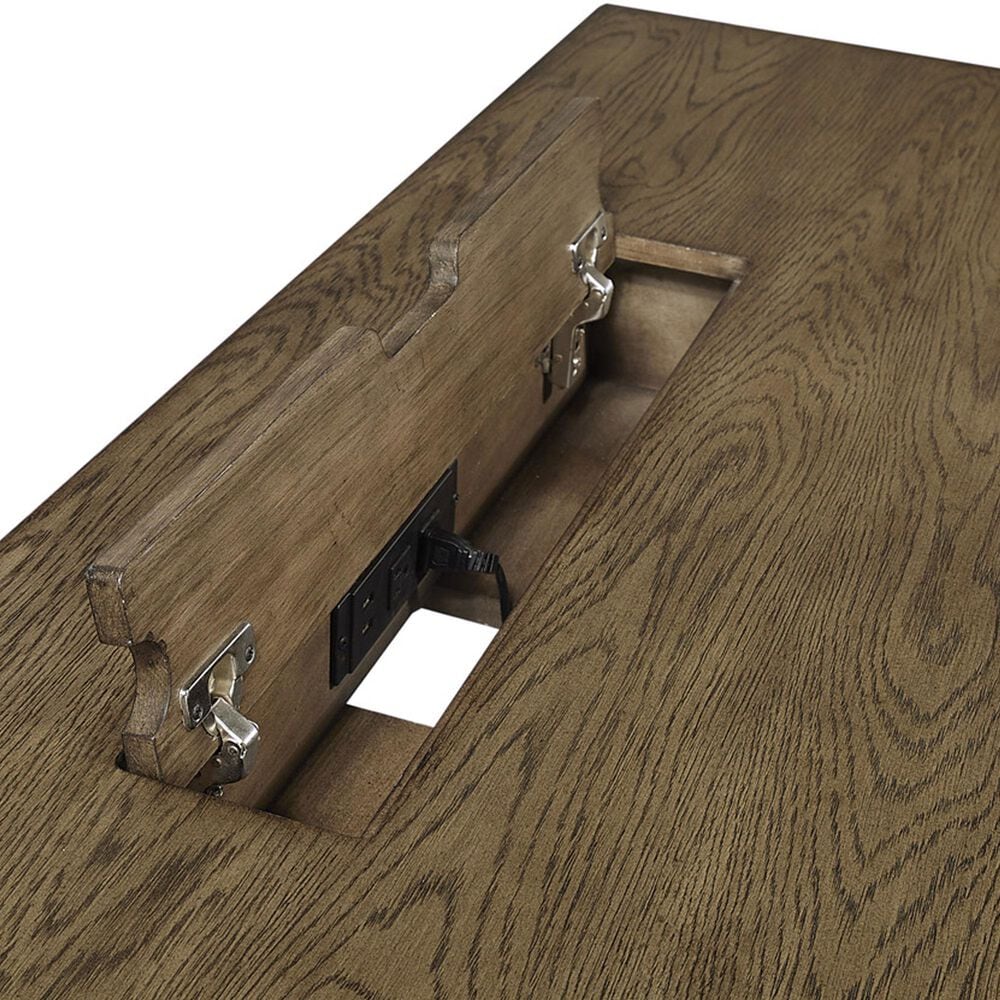 Riva Ridge Caraway 60&quot; Lift Desk in Aged Ivory and Black, , large