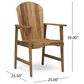 Hearth and Haven Outdoor Adirondack Dining Chair in Natural (Set of 2), , large