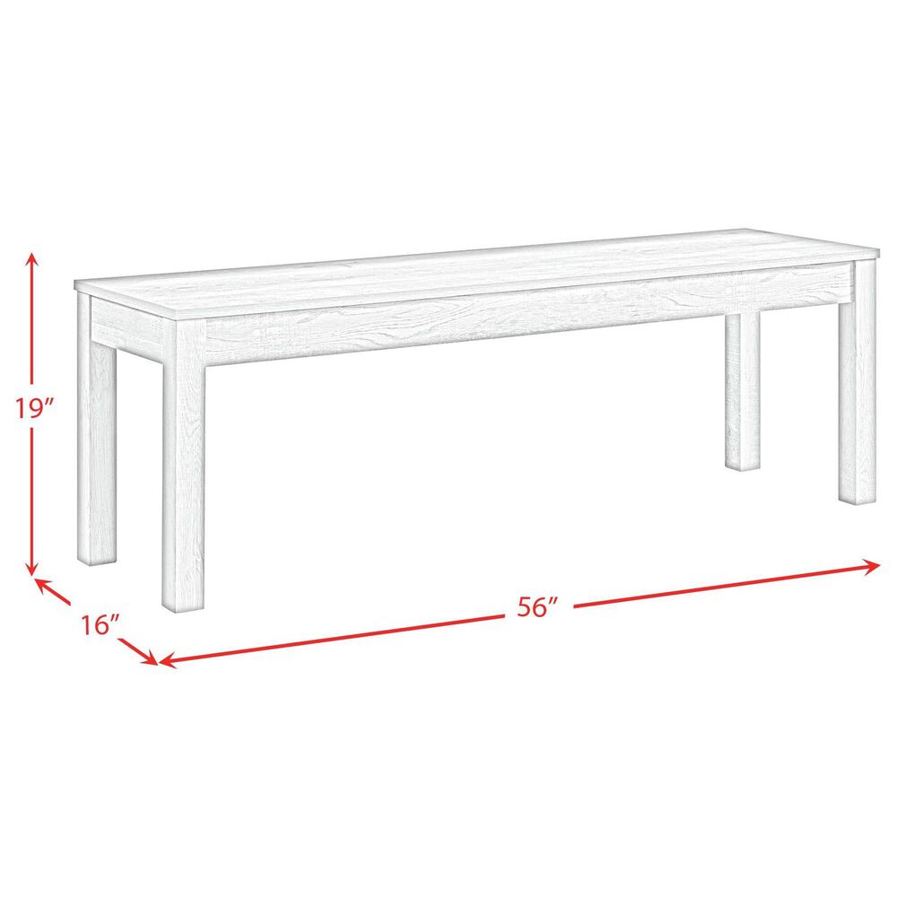Mayberry Hill Eleanor Dining Bench in White, , large