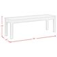 Mayberry Hill Eleanor Dining Bench in White, , large