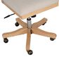 Linon Home Decor Bauer Swivel Office Chair with Cream Cushion in Natural, , large
