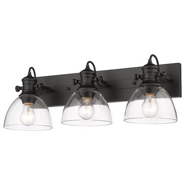 Golden Lighting Hines 3-Light Bath Fixture in Matte Black, , large