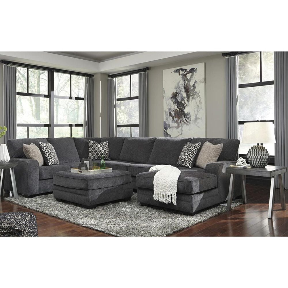 Ashley Tracling Oversized Accent Ottoman in Slate, , large