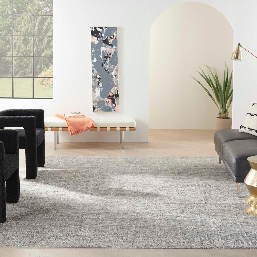 Nourison Luna 9&#39;9&quot; x 13&#39;9&quot; Grey and Silver Area Rug, , large