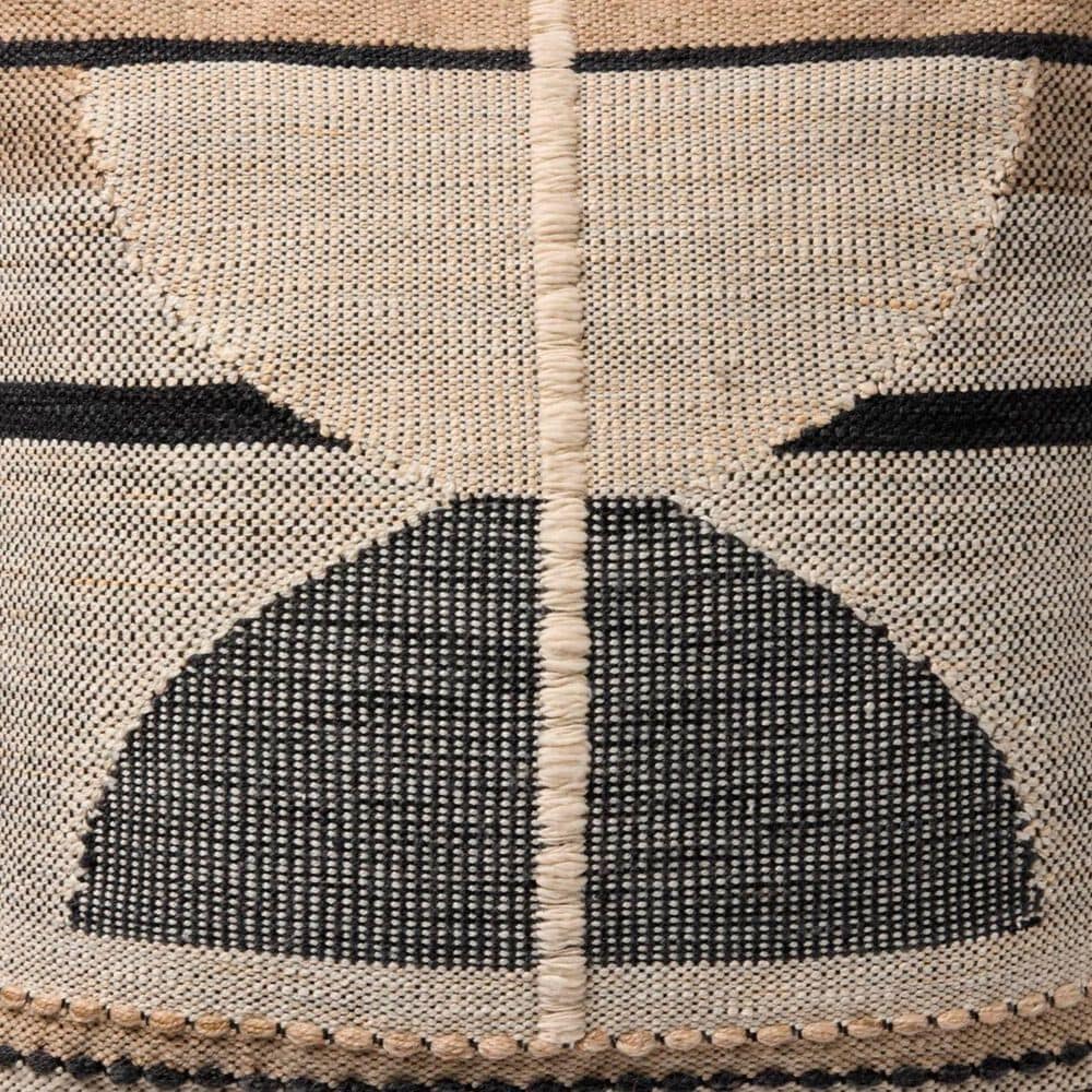 Loloi 22" Square Indoor/Outdoor Throw Pillow in Black, Natural, Tan and Ivory, , large