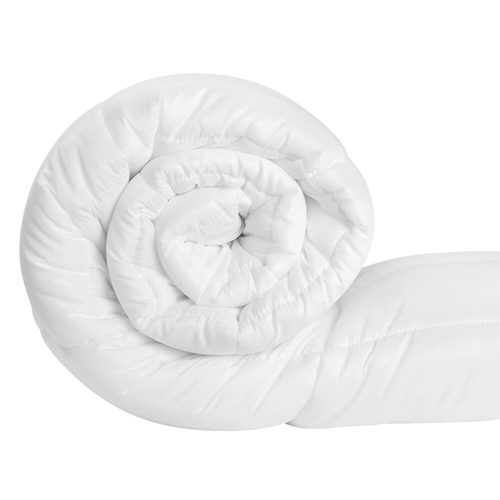 mDesign Twin/Twin XL Quilted Comforter Duvet Inserts in White NFM