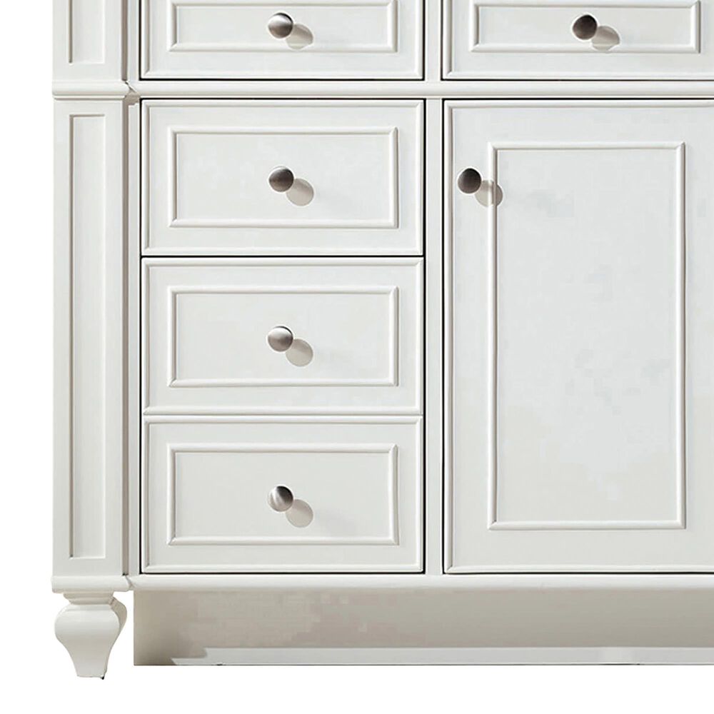 James Martin Vanities Bristol 48&quot; Single Bathroom Vanity in Bright White with Single Hole 3 cm White Zeus Quartz Top and Rectangular Sink, , large