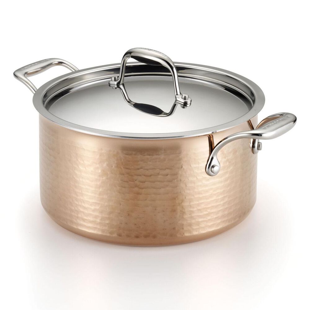 Lagostina 5 Qt. Martellatta Stew Pan in Hammered Copper, , large