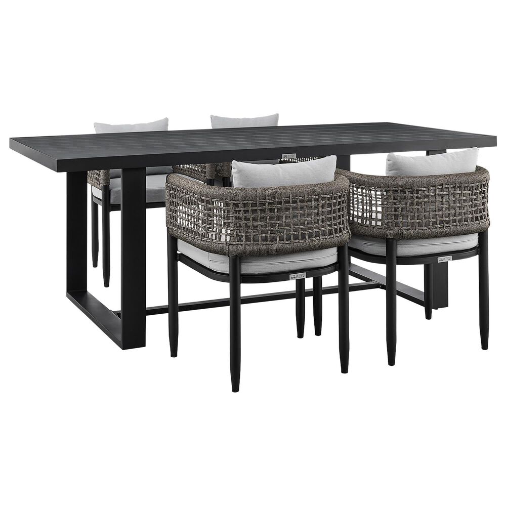 Blue River Felicia 5-Piece Patio Dining Table Set in Black, , large