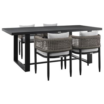 Blue River Felicia 5-Piece Patio Dining Table Set in Black, , large