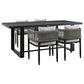 Blue River Felicia 5-Piece Patio Dining Table Set in Black, , large