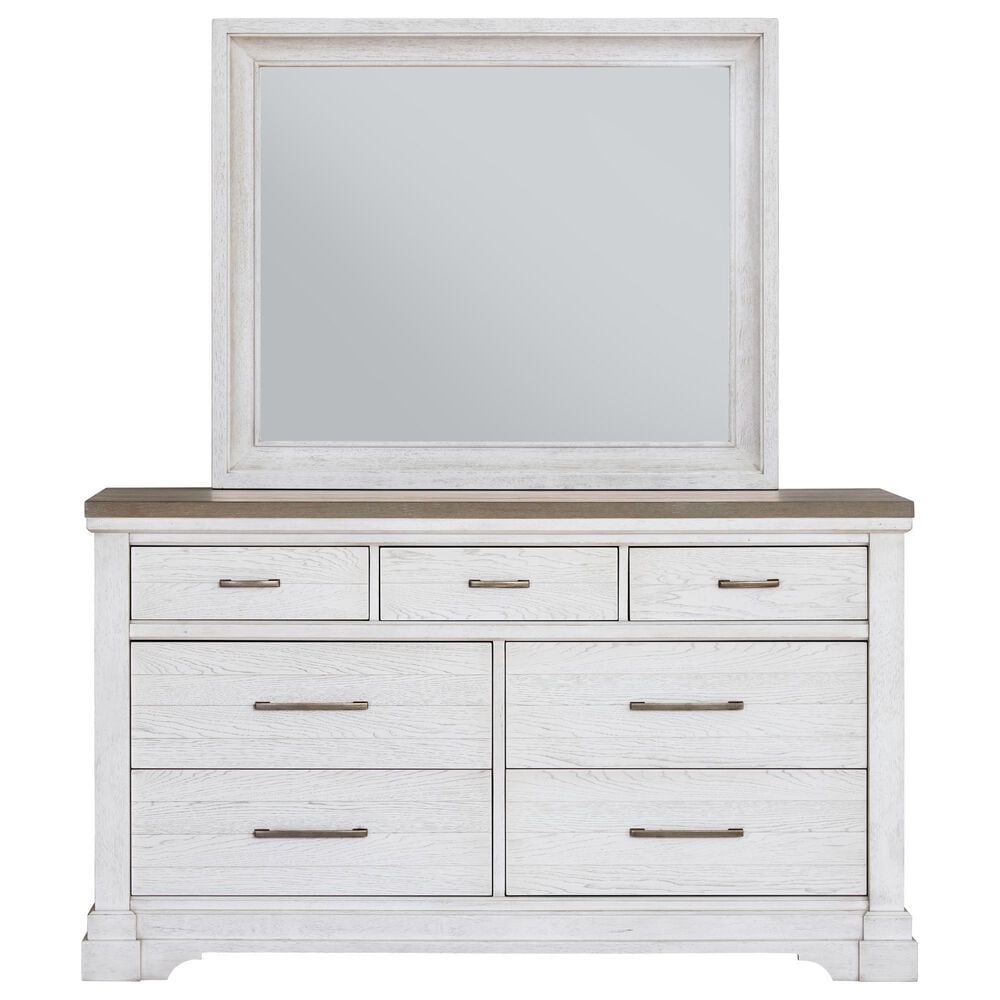 Sasha Lee 4 Piece Queen Storage Bedroom Set in 2 Tone Hickory, , large