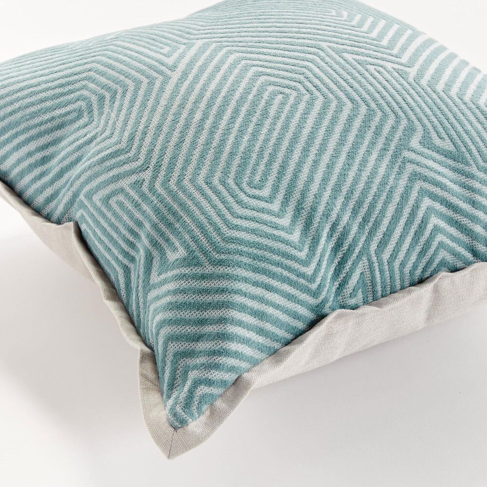 Napa Home and Garden Sora 20&quot; x 20&quot; Indoor/Outdoor Throw Pillow in Prussian Blue and Light Blue, , large