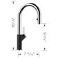 Blanco Urbena 1.5 GPM Pull-Down Kitchen Faucet in Chrome and Coal Black, , large