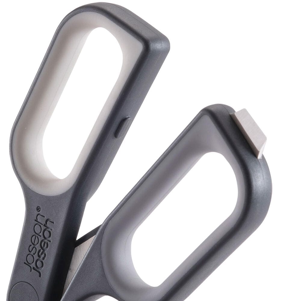 Joseph Joseph PlusCut Scissors with Integrated Box Cutter in Grey, , large