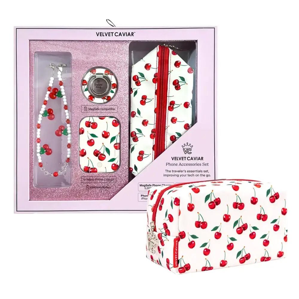 Velvet Caviar Phone Accessories Gift Set in Mon Cheri Cherry, , large