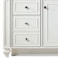 James Martin Vanities Bristol 48" Single Bathroom Vanity in Bright White with 3 cm Lime Delight Quartz Top and Rectangular Sink, , large