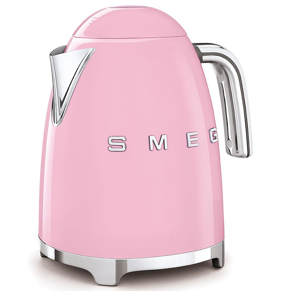 Smeg 7-Cup Stainless Steel Retro Style Electric Kettle in Pink, , large