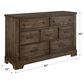 Viceray Collections Cool Rustic 7 Drawer Dresser in Mink, , large