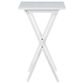 Linon Home Decor Lisbon Folding TV Tray Table Set with Stand in White (Set of 4), , large