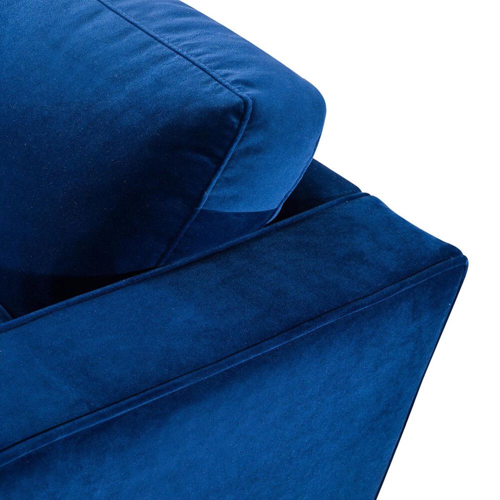 Tov Furniture Como Left Facing Sectional with Chaise in Navy Velvet, , large